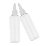 Maxbell 6pcs Plastic 100ml Travel Squeeze Bottle Lotion Shampoo Container Clear Cap