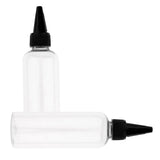 Maxbell 6pcs Plastic 100ml Travel Squeeze Bottle Lotion Shampoo Container Clear Cap