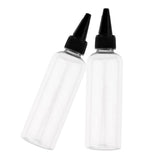 Maxbell 6pcs Plastic 100ml Travel Squeeze Bottle Lotion Shampoo Container Clear Cap