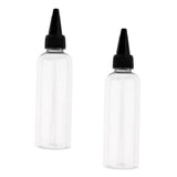 Maxbell 6pcs Plastic 100ml Travel Squeeze Bottle Lotion Shampoo Container Clear Cap