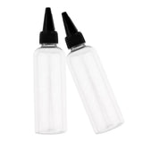 Maxbell 6pcs Plastic 100ml Travel Squeeze Bottle Lotion Shampoo Container Clear Cap