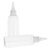 Maxbell 6pcs Plastic 100ml Travel Squeeze Bottle Lotion Shampoo Container Clear Cap
