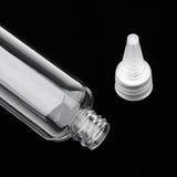 Maxbell 6pcs Plastic 100ml Travel Squeeze Bottle Lotion Shampoo Container Clear Cap