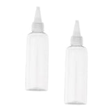 Maxbell 6pcs Plastic 100ml Travel Squeeze Bottle Lotion Shampoo Container Clear Cap
