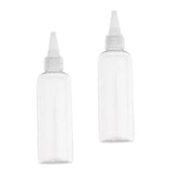 Maxbell 6pcs Plastic 100ml Travel Squeeze Bottle Lotion Shampoo Container Clear Cap