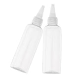 Maxbell 6pcs Plastic 100ml Travel Squeeze Bottle Lotion Shampoo Container Clear Cap