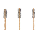 Maxbell 3x Wooden Lotus Round Hair Care Brush Wavy Curling Detangling Comb Hairbrush