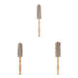 Maxbell 3x Wooden Lotus Round Hair Care Brush Wavy Curling Detangling Comb Hairbrush