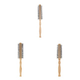 Maxbell 3x Wooden Lotus Round Hair Care Brush Wavy Curling Detangling Comb Hairbrush