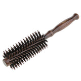 Maxbell Wood Round Hairdressing Comb brush&Pure Bristle and Strawberry Hair Curlers