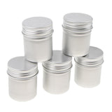 Maxbell 10x50ML PCS Aluminum Cans Pots Screw Lids Cream Tea Powder Wax Jar Container
