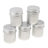 50g/1.8 oz. Aluminum Powder, Tea, Wax, Cream Container Bottle with Screw Thread Lid - Pack of 5