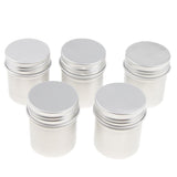 50g/1.8 oz. Aluminum Powder, Tea, Wax, Cream Container Bottle with Screw Thread Lid - Pack of 5