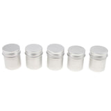 50g/1.8 oz. Aluminum Powder, Tea, Wax, Cream Container Bottle with Screw Thread Lid - Pack of 5