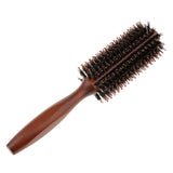 Maxbell 2PCS Wooden Handle Bristle Nylon Hair Care Round Brush Anti Hair Loss Comb