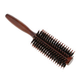 Maxbell 2PCS Wooden Handle Bristle Nylon Hair Care Round Brush Anti Hair Loss Comb