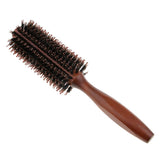 Maxbell 2PCS Wooden Handle Bristle Nylon Hair Care Round Brush Anti Hair Loss Comb
