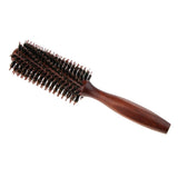 Maxbell 2PCS Wooden Handle Bristle Nylon Hair Care Round Brush Anti Hair Loss Comb