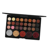 Maxbell 29 Colors Matte Shiny Sequins Eyshadow Makeup Palette & Multi-color Lipstick