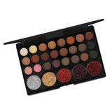 Maxbell 29 Colors Matte Shiny Sequins Eyshadow Makeup Palette & Multi-color Lipstick