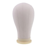 Maxbell 22'' Canvas Mannequin Head for Wigs Hat Making Display Holder Tripod Stand