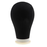 Maxbell 22inch Canvas Poly Mannequin Head for Wig Hat Making Display Stand w/ Stand