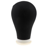 Maxbell Canvas Poly Mannequin Head for Wig Hat Making Display Stand w/ Holder Clamp