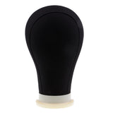 Maxbell Canvas Poly Mannequin Head for Wig Hat Making Display Stand w/ Holder Clamp