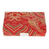 Maxbell 2x Embroidery Jewelry Makeup Double Lipstick Holder Case w/ Mirror Blue Red