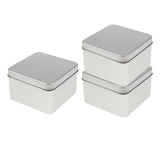 Maxbell 3x Square Empty Tins Box Portable Storage Containers Home Organizer Normal