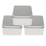 Maxbell 3x Square Empty Tins Box Portable Storage Containers Home Organizer Normal
