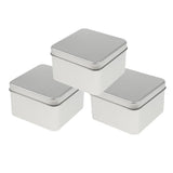 Maxbell 3x Square Empty Tins Box Portable Storage Containers Home Organizer Normal