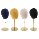 Maxbell Suede Cork Mannequin Head Hat Rack Cap Wig Holder Display Stand Model Set