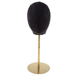 Maxbell Suede Cork Mannequin Head Hat Rack Cap Wig Holder Display Stand Black
