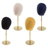 Maxbell 2PCS Suede Cork Mannequin Head Hat Rack Cap Wig Toupee Holder Display Stand