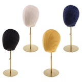 Maxbell Suede Cork Mannequin Head Hat Rack Cap Wig Holder Display Stand Model Set