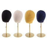 Maxbell Suede Cork Mannequin Head Hat Rack Cap Wig Holder Display Stand Model Set
