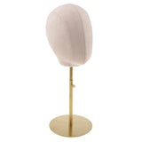 Maxbell 2pcs Suede Cork Mannequin Head Hat Rack Cap Wig Holder Display Stand White