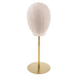 Maxbell 2pcs Suede Cork Mannequin Head Hat Rack Cap Wig Holder Display Stand White