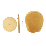 Maxbell 2pcs Suede Cork Mannequin Head Hat Rack Wig Display Holder W/ Metal Stand