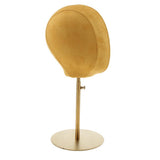Maxbell 2pcs Suede Cork Mannequin Head Hat Rack Wig Display Holder W/ Metal Stand