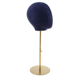 Maxbell 2pcs Suede Cork Mannequin Head Hat Rack Wig Display Holder W/ Metal Stand