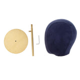 Maxbell 2PCS Suede Cork Mannequin Head Hat Rack Cap Wig Toupee Holder Display Stand