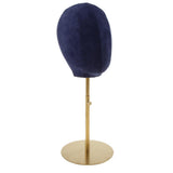 Maxbell 2pcs Suede Cork Mannequin Head Hat Rack Wig Display Holder W/ Metal Stand
