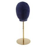 Maxbell 2pcs Suede Cork Mannequin Head Hat Rack Wig Display Holder W/ Metal Stand
