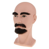 Maxbell Male Cosmetology Beard Mannequin Manikin Head for Wig Making w/ Tripod Stand