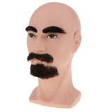 Maxbell Male Cosmetology Beard Mannequin Manikin Head for Wig Making w/ Tripod Stand