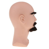 Maxbell Male Cosmetology Beard Mannequin Manikin Head for Wig Making w/ Tripod Stand