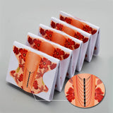 Maxbell Maxbell 100 Pcs Nail Art Tips Form Guide Sticker Polish DIY Stencil Tool Orange