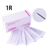 Maxbell 200Pcs Microblading Permanent Makeup Needles For Tattoo Eyebrow Pen 1R 3R